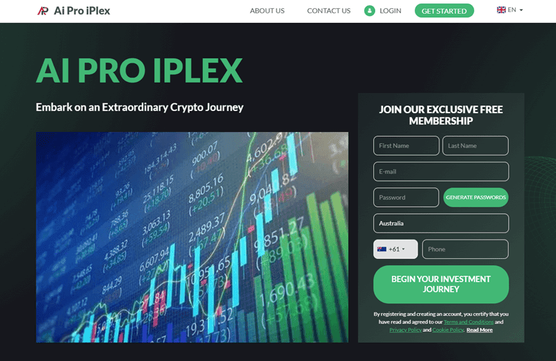 Ai Pro iPlex Homepage Screenshot