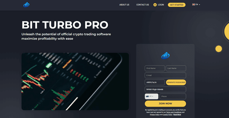 Bit Turbo Pro Homepage Screenshot