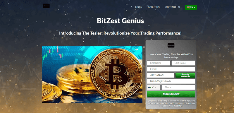 BitZest Genius Homepage Screenshot