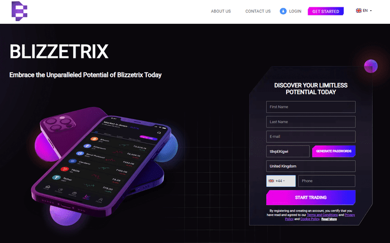 Blizzetrix Homepage Screenshot