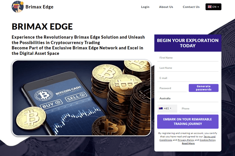 Brimax Edge Homepage Screenshot