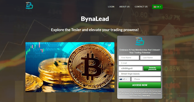 BynaLead Homepage Screenshot