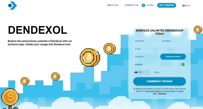 Dendexol Homepage Screenshot