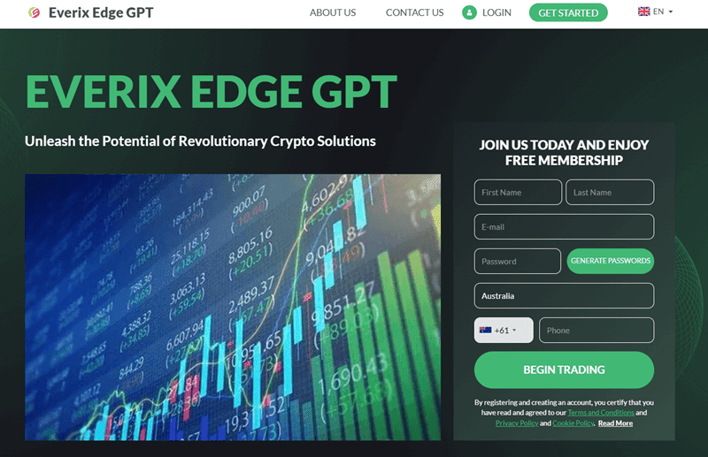 Everix Edge GPT Homepage Screenshot