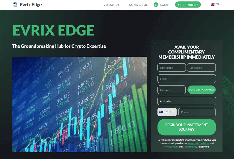 Evrix Edge Homepage Screenshot