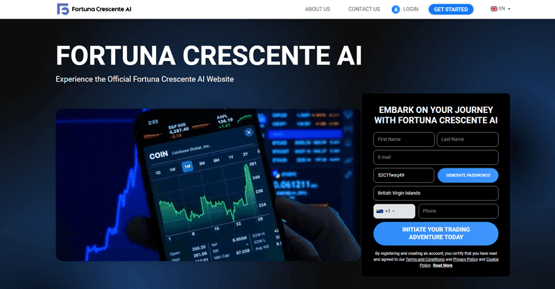 Fortuna Crescente AI Homepage Screenshot