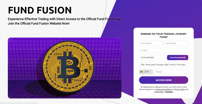 Fund Fusion Homepage Screenshot