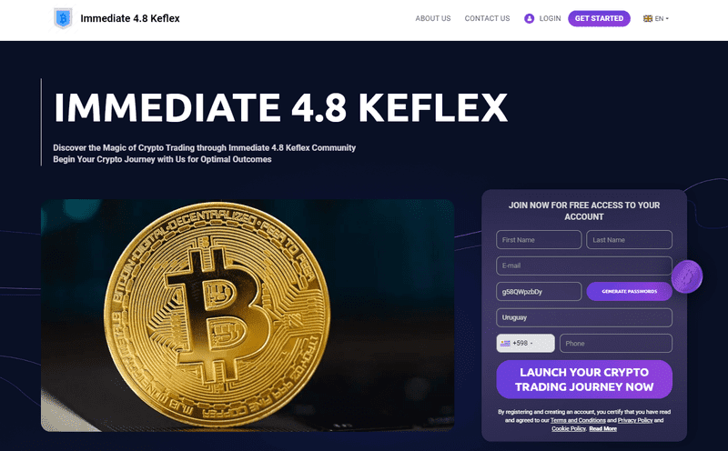 Immediate 4.8 Keflex Homepage Screenshot