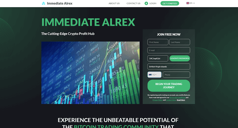 Immediate Alrex Homepage Screenshot