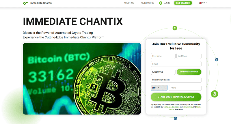 Immediate Chantix Homepage Screenshot