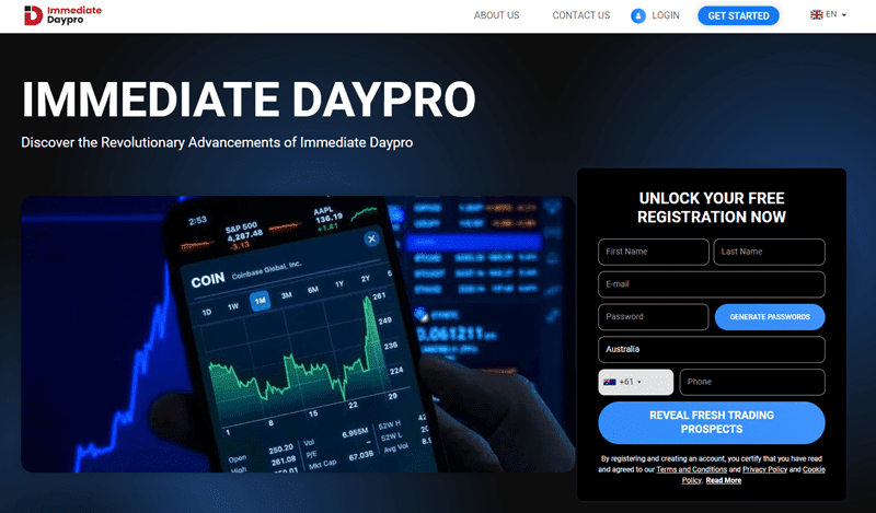 Immediate DayPro Homepage Screenshot