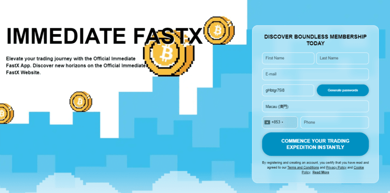 Immediate FastX Homepage Screenshot