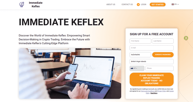 Immediate Keflex Homepage Screenshot