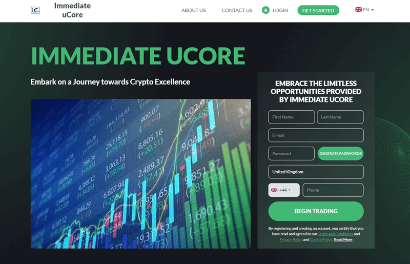 Immediate uCore Homepage Screenshot