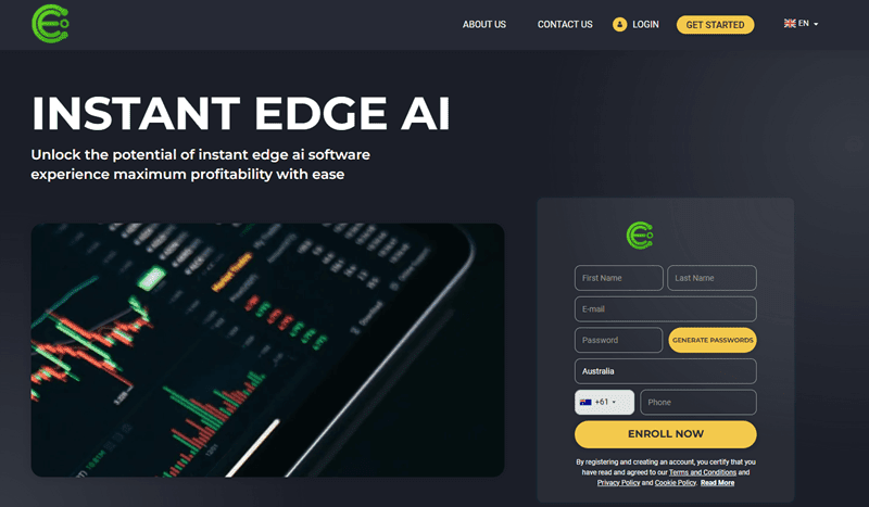 Instant Edge AI Homepage Screenshot