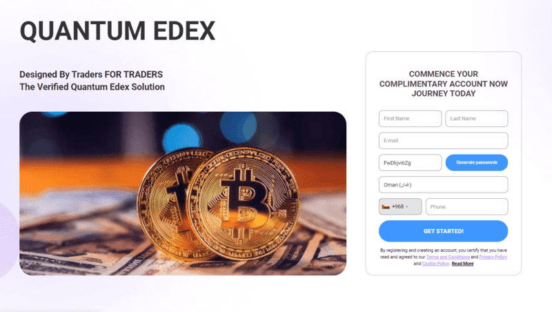 Quantum Edex Homepage Screenshot