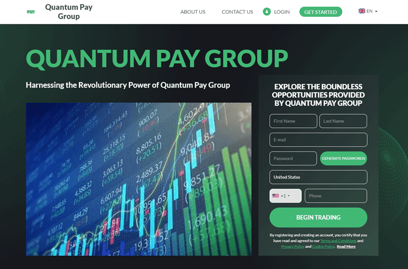 Quantum Pay Group Homepage Screenshot