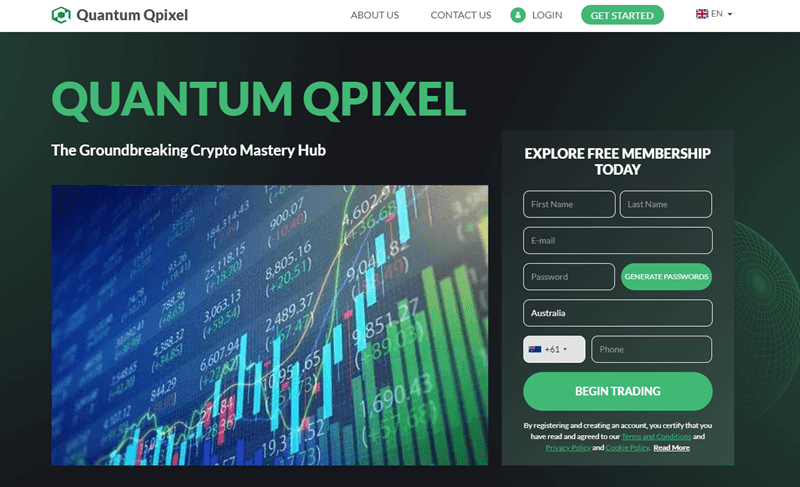 Quantum Qpixel Homepage Screenshot