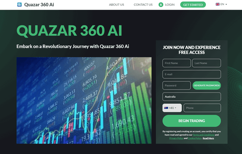 Quazar 360 Ai Homepage Screenshot