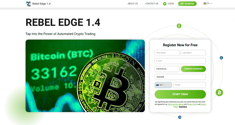 Rebel Edge 1.4 Homepage Screenshot