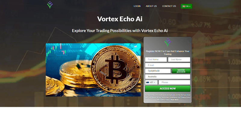 Vortex Echo Ai Homepage Screenshot