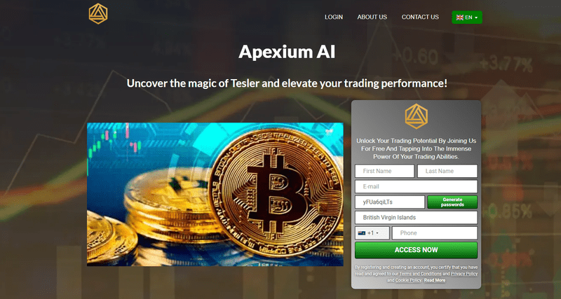 Apexium AI Homepage Screenshot